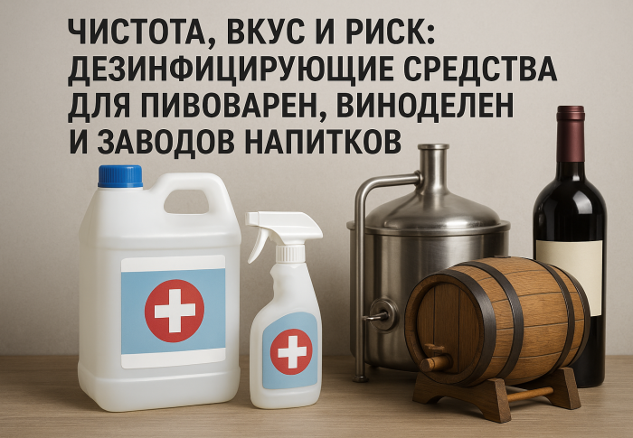 Чистота, вкус и риск: дезинфицирующие средства для пивоварен, виноделен и заводов напитков